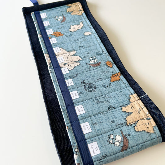 Circular Needle Organizers - Antique Map