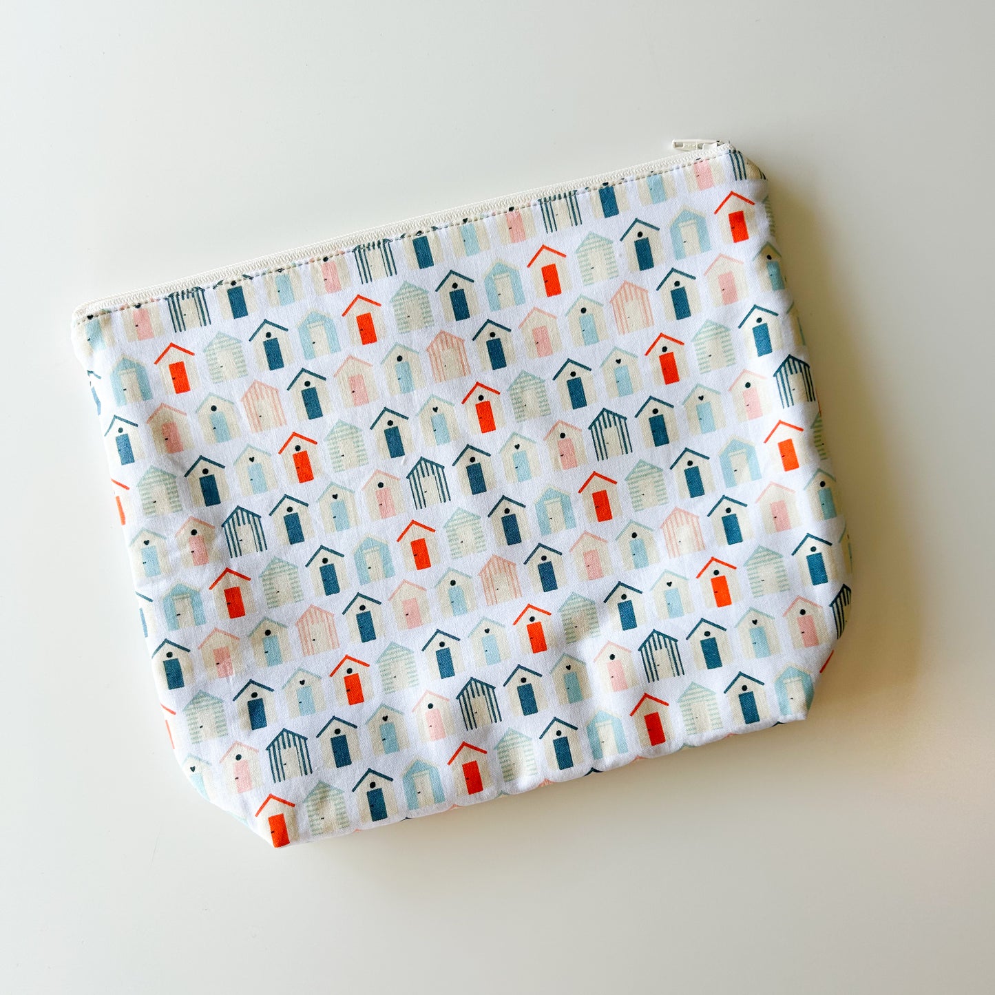 Sock Project Bag - White Beach Huts