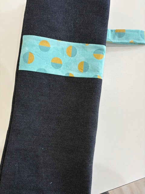 Teal w/ Gold Circles - 32" Scroll Rod Holder
