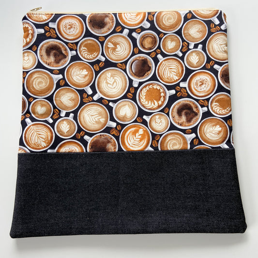 Cross Stitch Zippered Project Bag - Cappuccino