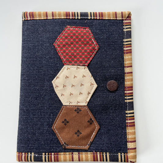Cross Stitch Needle Holder/Thread Bed - Brown/Cream/Red