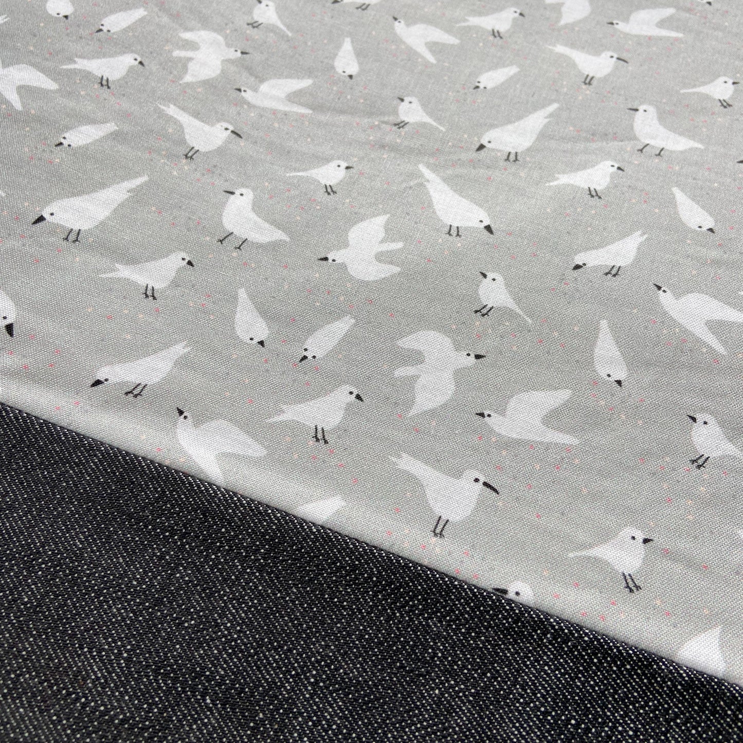 Cross Stitch Zippered Project Bag - Sea Birds