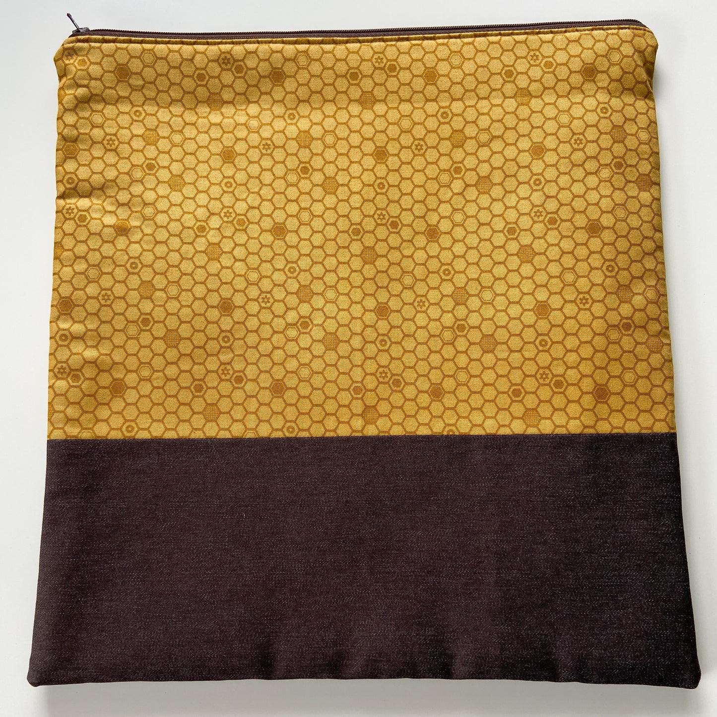 Cross Stitch Zippered Project Bag - Honeycombs