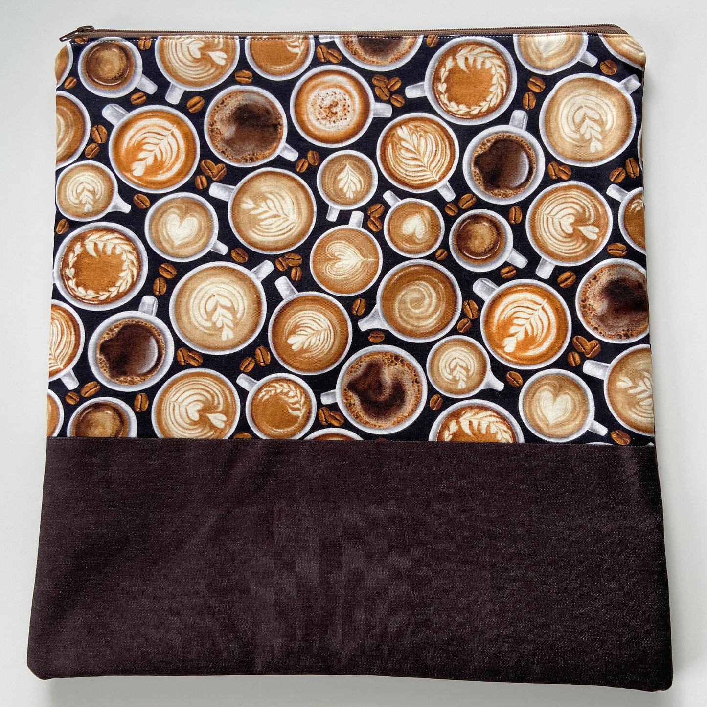 Cross Stitch Zippered Project Bag - Cappuccino