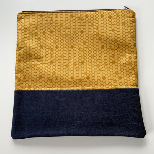 Cross Stitch Zippered Project Bag - Honeycombs