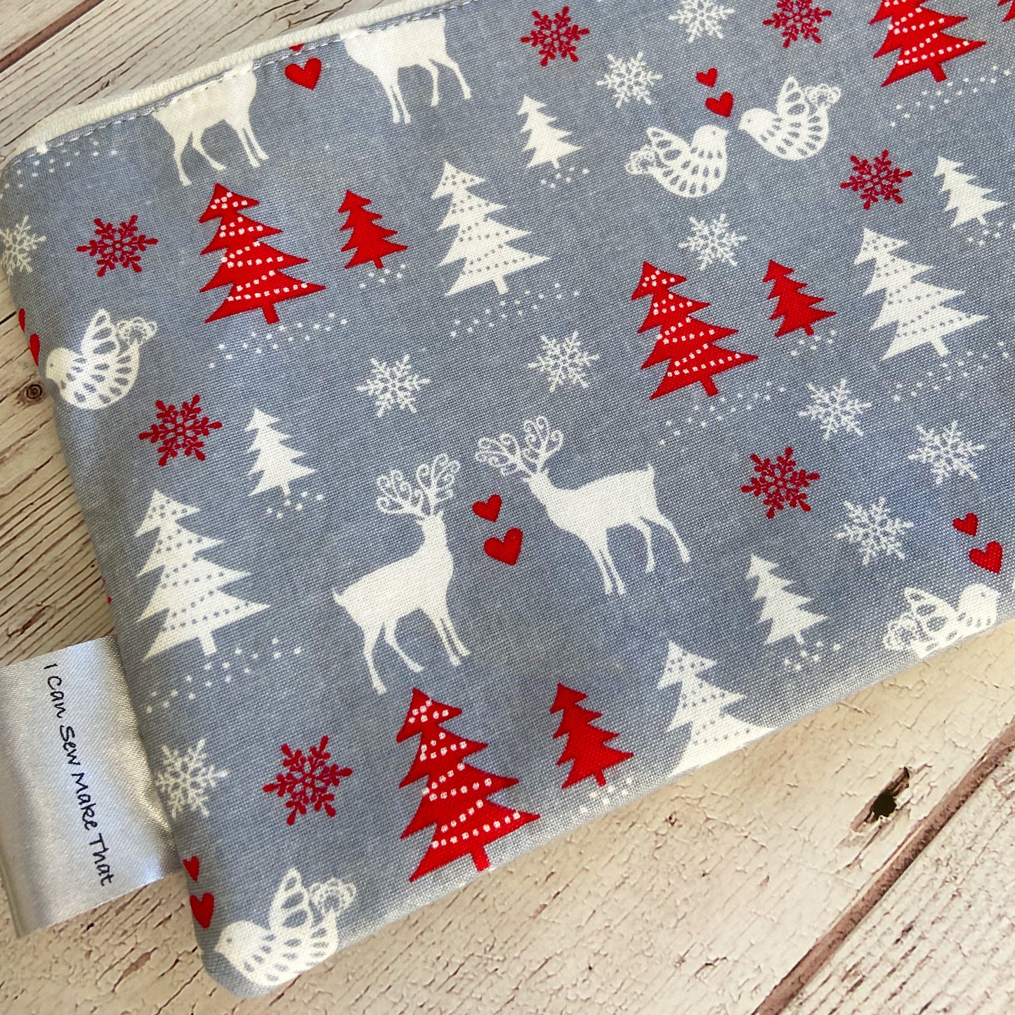 Notion Pouch - Scandi Christmas Grey