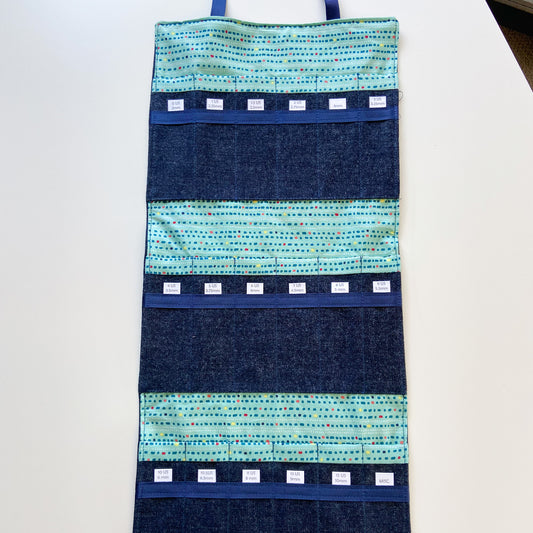 DPN Needle Organizer - Teal/Green Dots
