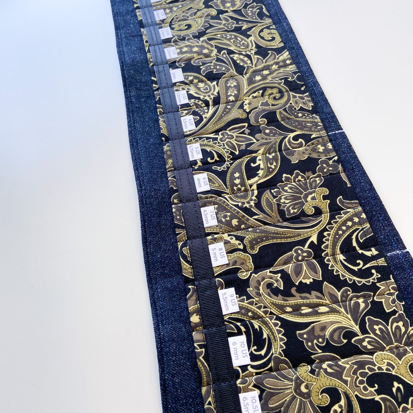 Circular Needle Organizers - Black/Yellow Paisley