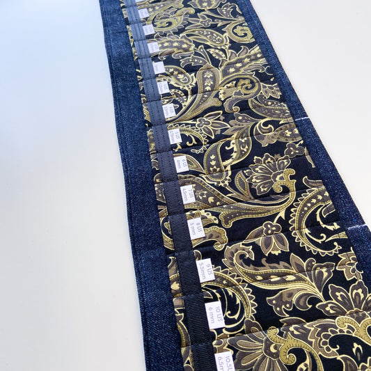Circular Needle Organizers - Black/Yellow Paisley
