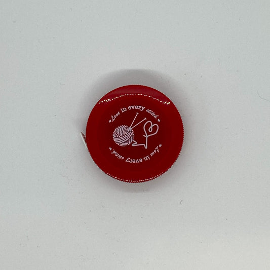 "Love In Every Stitch" Tape Measure - Red
