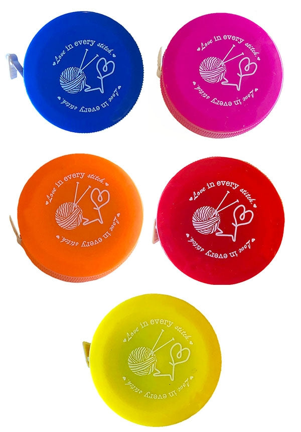 "Love In Every Stitch" Tape Measure - Red