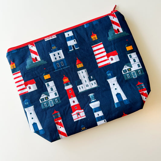 Sock Project Bag - Lighthouses