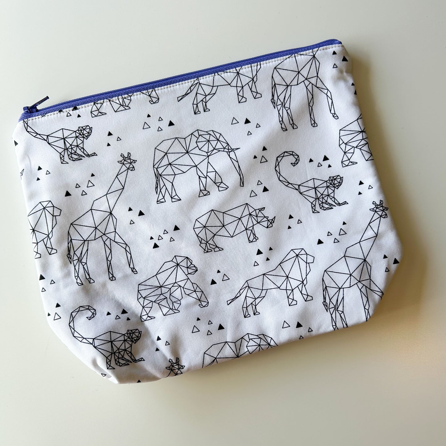 Sock Project Bag - Geometric Animals