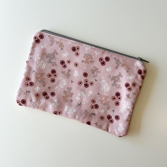 Notion Pouch - Pink & White Flowers