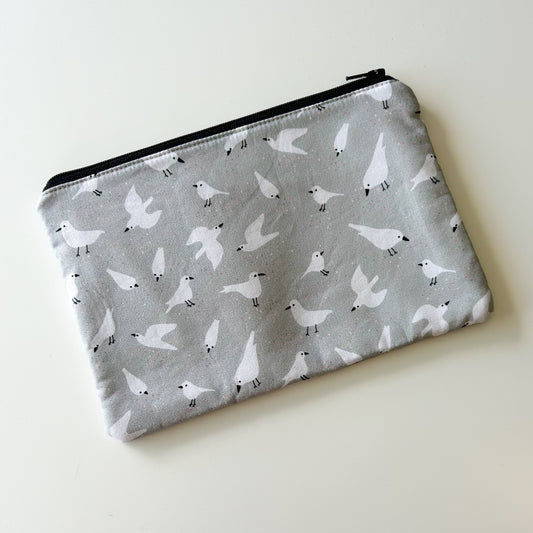 Notion Pouch - Grey with Seagulls