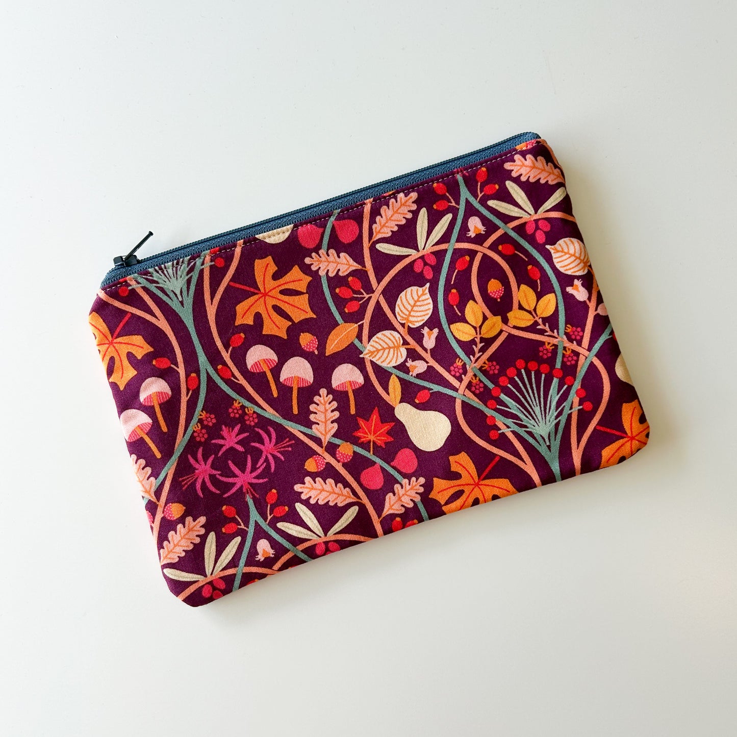 Notion Pouch - Red/Turq Forest Flora