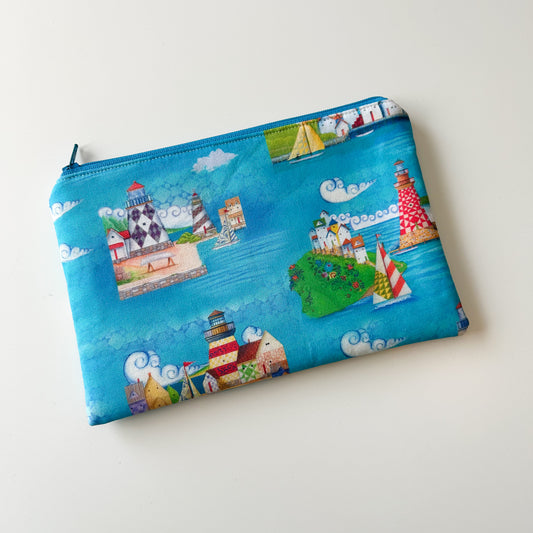 Notion Pouch - Whimsical Lighthouses