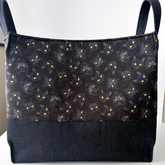 Black  Cats - Project Bag/Craft Organizer Bucket