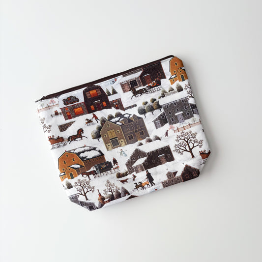 Sock Project Bag - Old Town Winter
