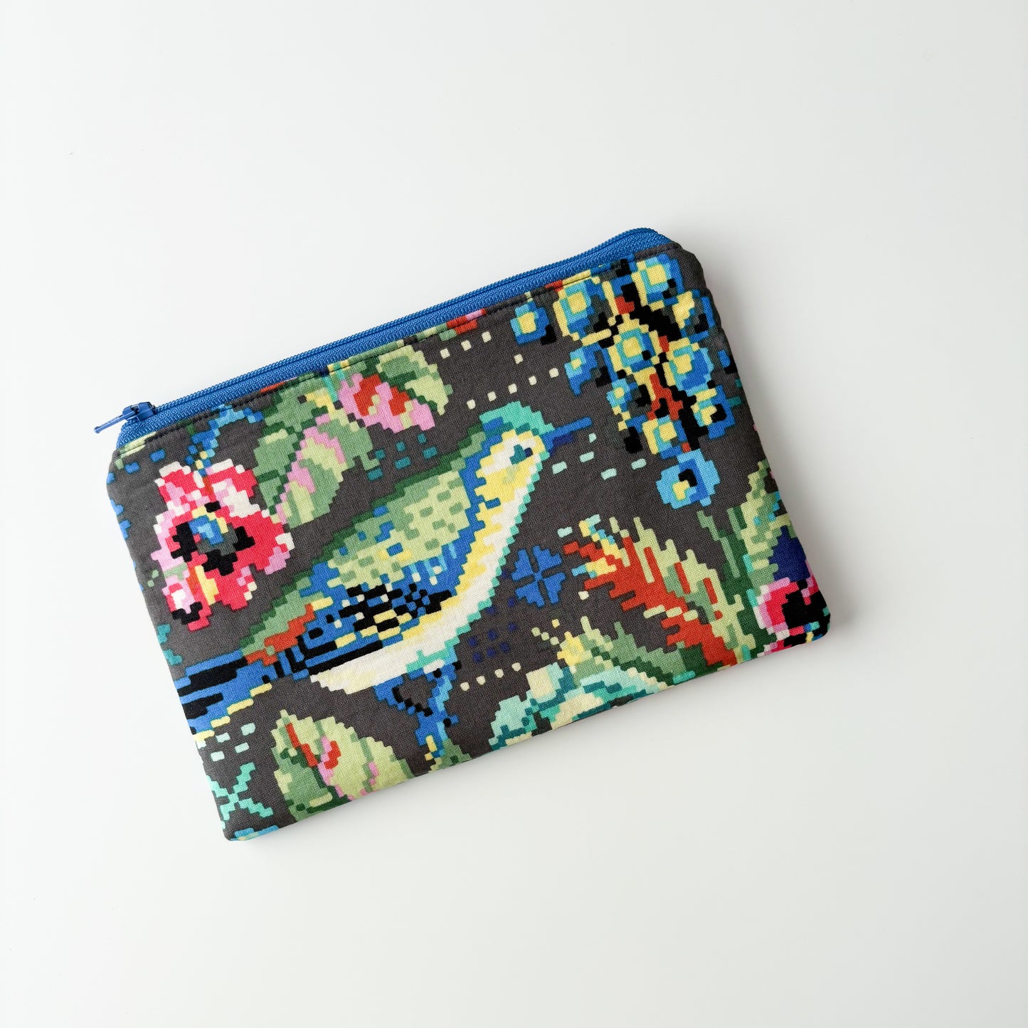 Notion Pouch - Pixel Birds & Flowers