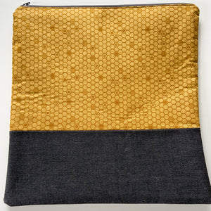 Cross Stitch Zippered Project Bag - Honeycombs