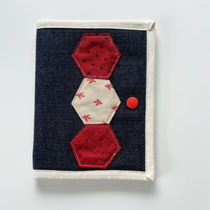 Cross Stitch Needle Holder/Thread Bed - Red/Black/Cream
