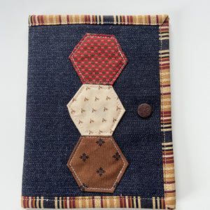 Cross Stitch Needle Holder/Thread Bed - Brown/Cream/Red