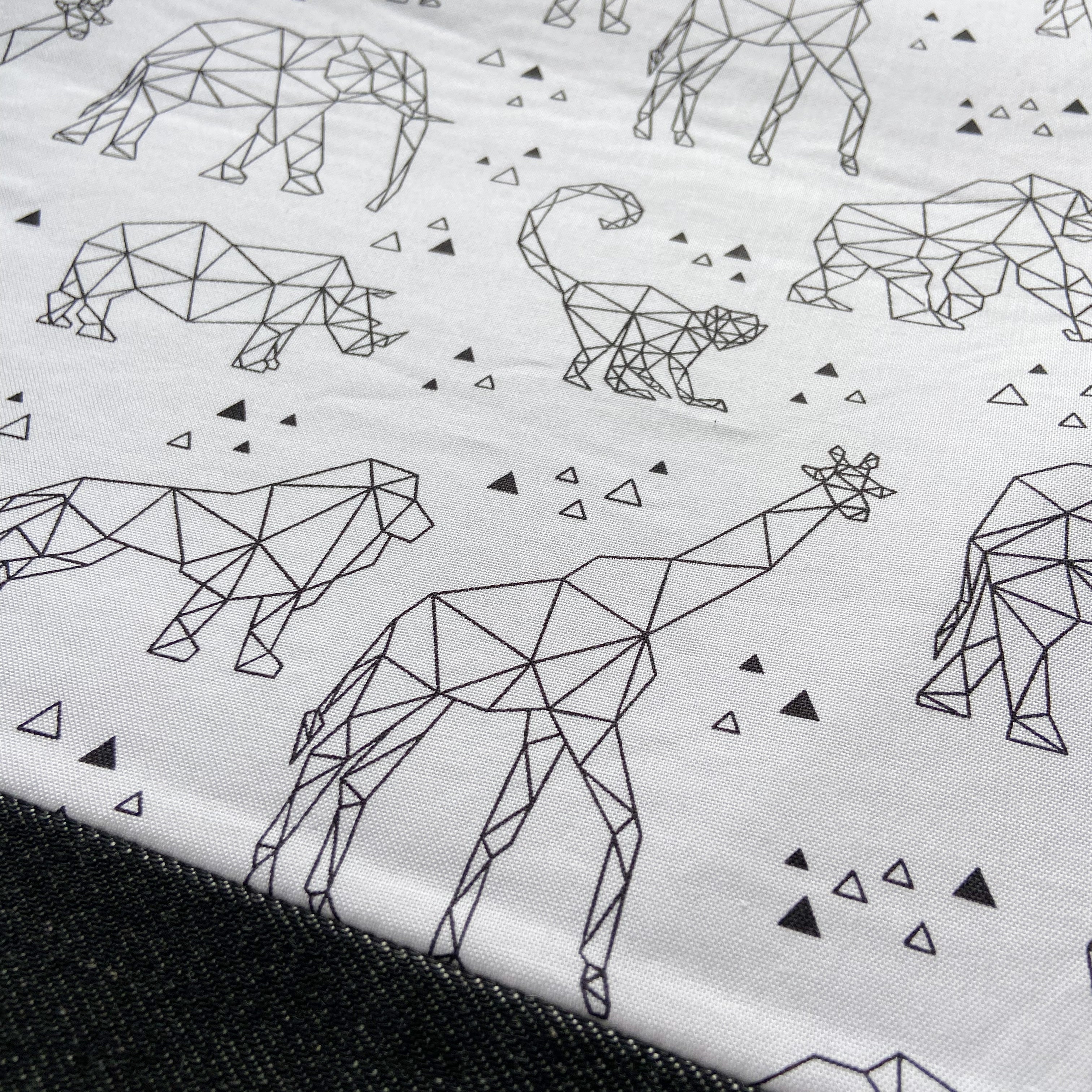 Cross Stitch Zippered Project Bag - Geometric Animals