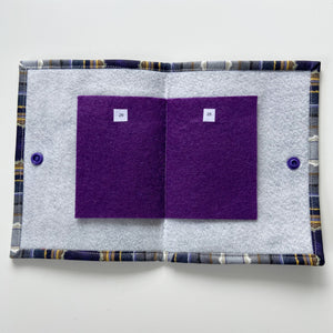 Cross Stitch Needle Holder/Thread Bed - Red/White/Purple