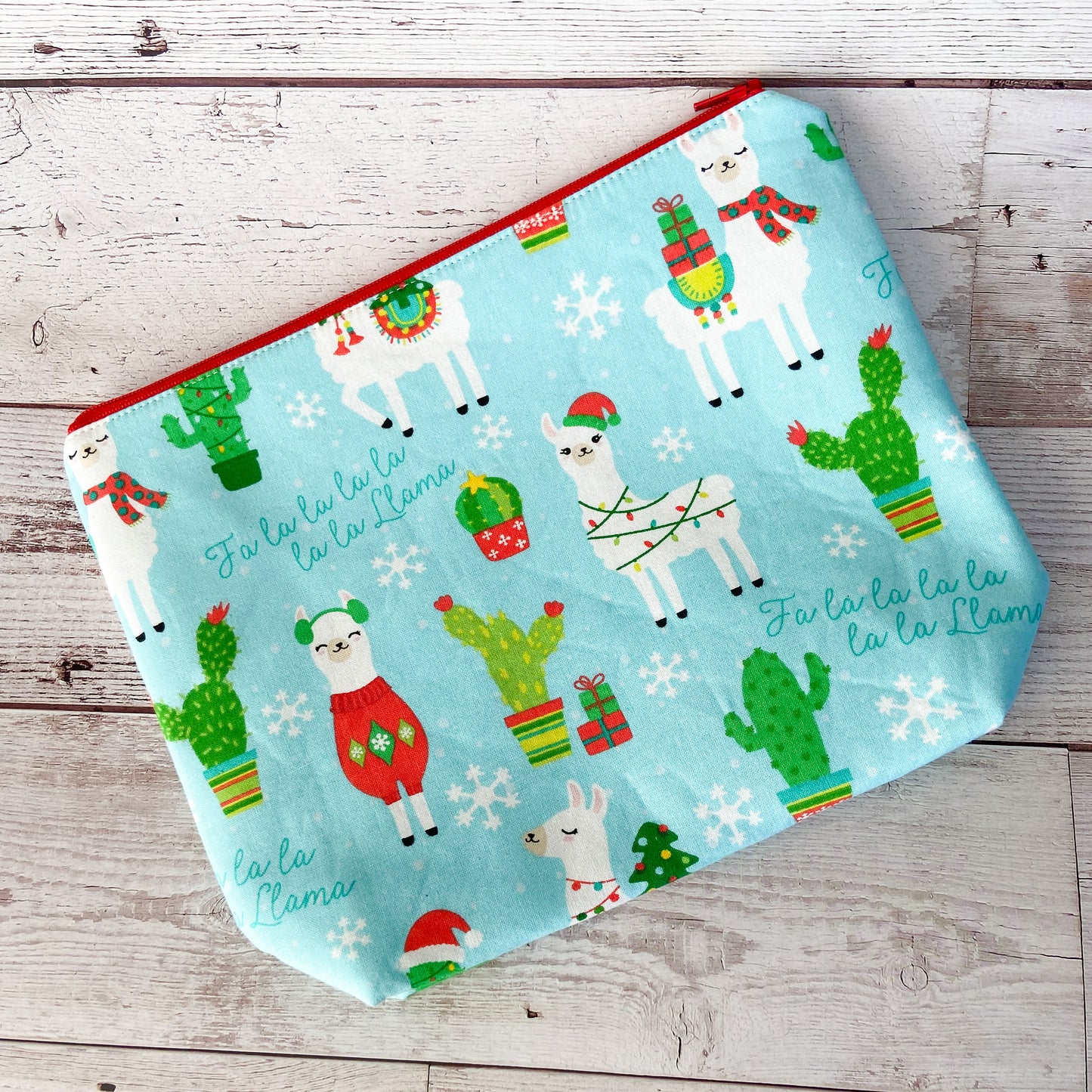 Sock Project Bag -  Fa La La La Llamas