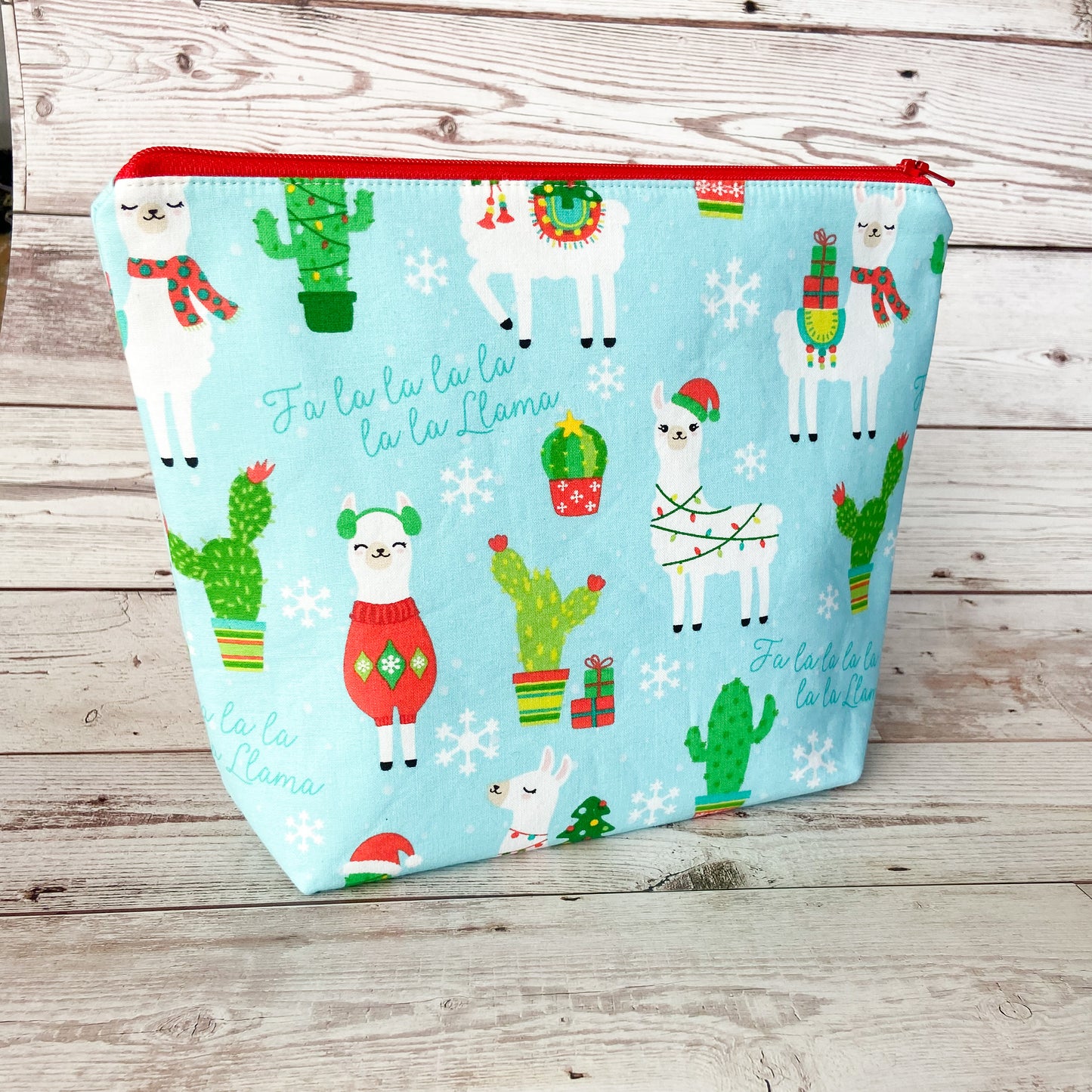 Sock Project Bag -  Fa La La La Llamas