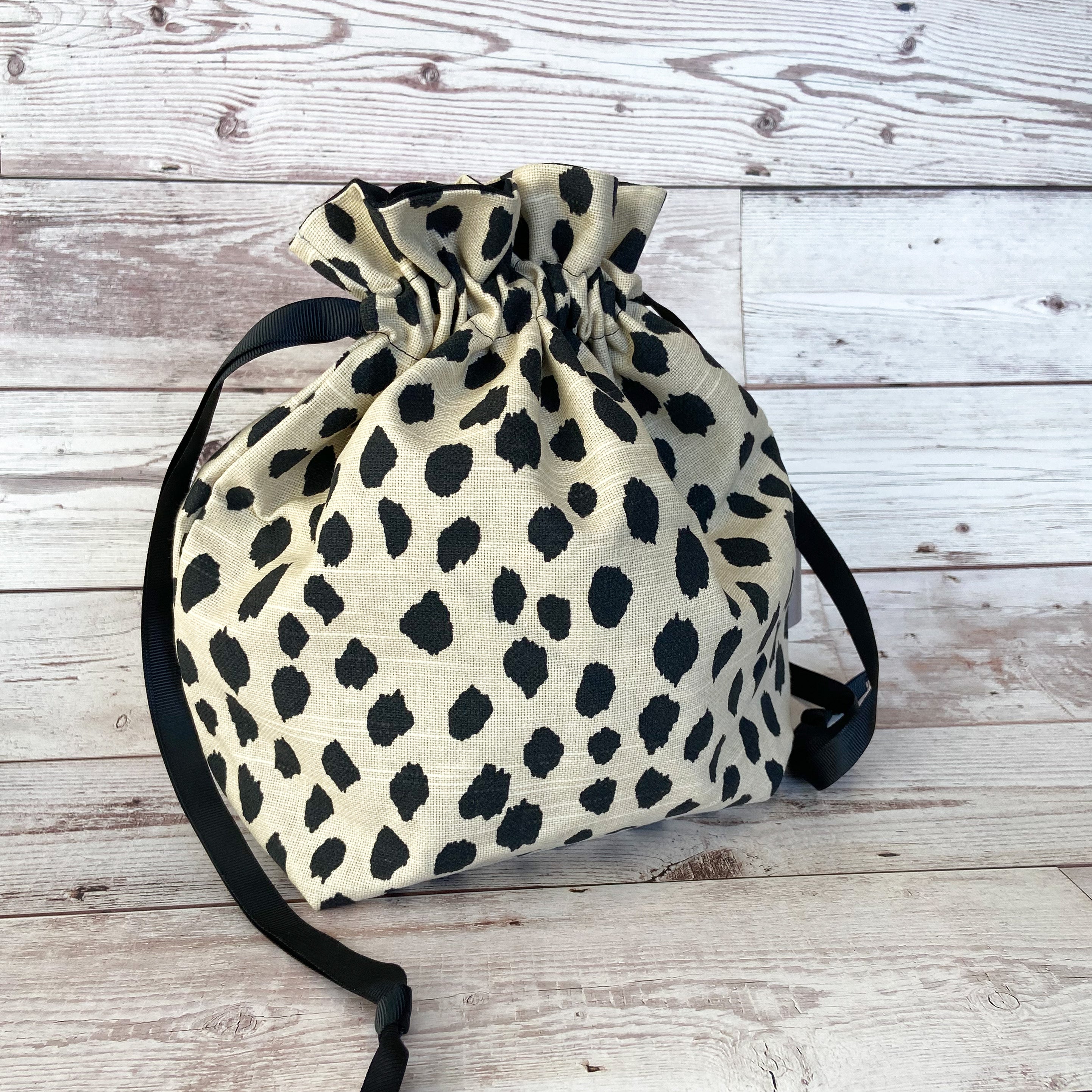 Small Drawstring Bag - Leopard Print