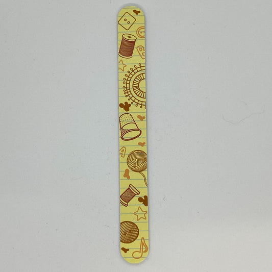 Nail File - Yellow Sewing Design