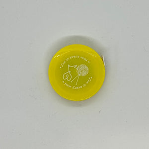 "Love In Every Stitch" Tape Measure - Yellow