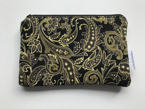 Notion Pouch - Black/green/yellow paisley